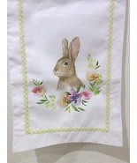 Easter Floral Bunny Rabbit White Flower Table Runner 13&quot; x 72&quot; NEW - £19.38 GBP