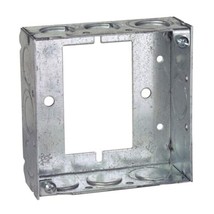 4 in. 21 cu. in. Steel Metallic Pre-Galvanized Square Box Extension Ring - £4.42 GBP
