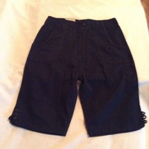 Girls New Size 16 Genuine Kids uniform shorts long blue adjustable waist  - £11.24 GBP