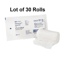 30 Rolls Fluff Bandage Roll Dermacea Sterile 3-Ply White 4&quot; X 4-1/8 Yard... - £32.65 GBP