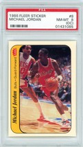 1986 Fleer Sticker Michael Jordan #8 PSA 8 (OC) P1254 - £3,271.91 GBP