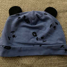 Baby Boy Beanie hat blue & black puppy print By H&M Size 1-2 - $3.21