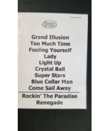 STYX - ORIGINAL NOT A COPY 6/07/2014 ST. LOUIS CONCERT USED SETLIST - $102.57 CAD