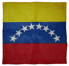 22&quot;X22&quot; Venezuela 8 Star 100% Cotton Bandana - £9.84 GBP