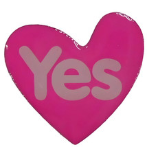 Pink Heart-Shaped NHS &#39;Yes I Donate&#39; Small Enamel Pin Badge - £2.45 GBP