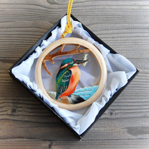 Wooden Kingfisher Picture Wall Hanging - £74.56 GBP