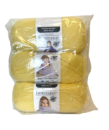 Impeccable Loops &amp; Threads Yarn Lot of 3 Skeins (285 Yds Ea) Butterscotc... - £9.83 GBP