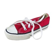 Converse Vintage Sz 10 Toddler Shoes Boys Sneaker Red Fabric Medium - £22.52 GBP