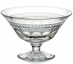 Waterford Bolton Dot Footed Crystal Compote Bowl Grafton Street 5&quot;W Ireland New - £47.08 GBP