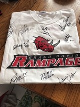 GRAND RAPIDS RAMPAGE Signature of all Football Player T Shirt Ships N 24h - £327.71 GBP