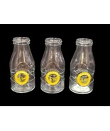 Set of 3 Vintage Kilner Multi-Purpose Clear Glass Milk Bottles Lids Not ... - $16.83