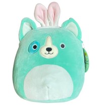 Squishmallow Easter Dog With Bunny Ears Mint Green 2020 Limited Edition 8&quot; NWT - £10.04 GBP