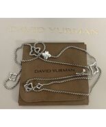 David Yurman .925 Sterling Silver Quatrefoil Chain Necklace 36" inch - $989.98