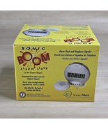 Sonic Boom Alarm Clock with Bed Shaker Extra loud For Deep Sleepers Open... - $925.24 MXN