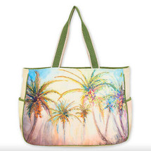 Sun Dance Palm Tree Beach Style Oversized Tote Bag - £36.58 GBP