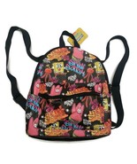 Bioworld SpongeBob Squarepants MINI Backpack Black Multi-Color 11&quot; x 9&quot; - £23.39 GBP