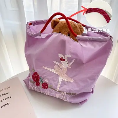 2022 New Japanese Fashion Shopping Bag for Women&#39;s Bunny Donut Embroidery Nylon  - £43.13 GBP