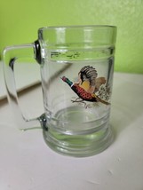 Vintage Princess House 1982 Foul Bird Pheasant Glass Beer Mug Stein 5.25... - $38.22