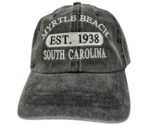 Myrtle Beach South Carolina Est 1938 Hat Dark Grey Gray Washed Embroider... - $15.83