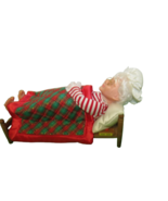 Vtg 1993 Snoring Sleeping Mrs Claus In Bed Figurine Plastic Battery Oper... - £19.68 GBP