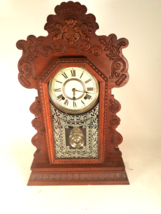 Antique Oak Ansonia Gingerbread/Cottage Clock, Nice But Needs Service, R... - $102.50