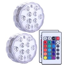 Submersible Led Lights Remote Control Battery Powered, Rgb Multi Color Changing  - £21.88 GBP