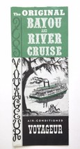 Vtg Original Bayou and River Cruise VOYAGER Brochure New Orleans Jean Lafitte - $12.00