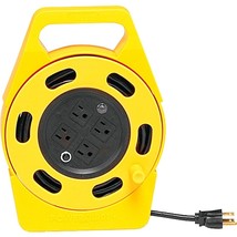 Extension Cord Reel Spool 25 Ft Reel Power Caddy Plus + 4 Outlets Rv Woods 2801 - £47.28 GBP
