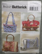 Butterick Pattern 4247 Quilted Handbags 4 Size &amp; Style Variations Uncut - $7.95