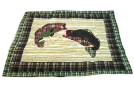 North Crest Home Rivers Edge Standard Sham Pair (2) 20 x 26&quot; Multi Quilted Bass - $27.72