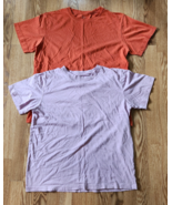 2 Pullover Tshirt Large Original Use Casual Tee Womens Men Pullover Shor... - $14.26