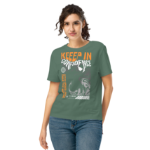 Women’s Organic Ribbed Neck T-Shirt – Keep in Confidence (Green Bay) - $54.99