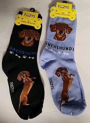 FOOZYS CANINE DACHSHUND DOG PUPPY SOCKS DRESS CASUAL UNISEX SOX PET 2 PA... - $9.45