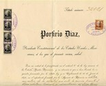 Porfirio Diaz Signed 1906 Mining Claim &amp; Map Mexico Stamps La Liberal Go... - £450.88 GBP