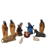 Vintage Italian Nativity Plastic Figures Figurines Italy Joseph Mary Baby Jesus - £23.93 GBP