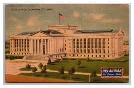 Stato Capitol Costruzione Oklahoma Città Ok Lino Cartolina B20 - £2.59 GBP