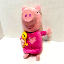 Vintage Peppa Pig Sleep N Oink Talking Musical Plush Stuffed Animal 14&quot; Works - £8.55 GBP