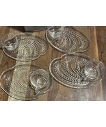 Federal Glass Homestead Hospitality Snack Set Service For 4 Wheat Patter... - €28,12 EUR