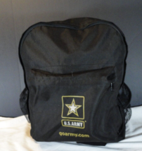 U.S.Army Military RE-ENLISTMENT Waterproof Double Pocket Black Backpack 14X16 - $22.94