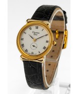 Christian Dior Gold-Plated Ladies Quartz Watch w/ Black Leather strap - €409,40 EUR