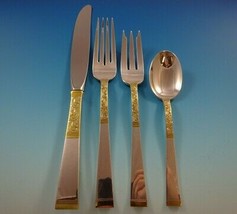 Golden Scroll by Gorham Sterling Silver Flatware Set for 8 Service 32 Pieces - £1,525.24 GBP