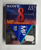 Lot Of 2 Sealed Sony Metal MP 120 Video 8 Metal HG Blank Cassette Tapes - $19.79