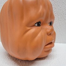 Vintage Hand Painted Ceramic Crying Baby Face Pumpkin Head Halloween 5” - £17.40 GBP