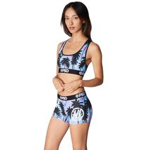 PSD Women's Hd Palm Trees Sports Bra, Multi, Size Large - $24.75