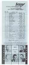 ORIGINAL Vintage KQV Pittsburgh December 13 1966 Music Survey The Monkee... - $14.84