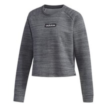 adidas Women&#39;s Essentials Jacket Sweat French FL9189 Dark Gray Heather/Black - £18.82 GBP+