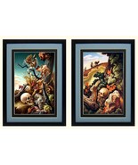 Thomas Hart Benton Fall &amp; Spring Skulls  Custom Framed A+ Quality - $149.49 CAD+