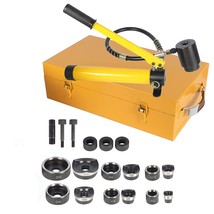 Electrical Conduit Hole Cutter Set With 6 Dies And New 10 Ton 1/2&quot; To 2&quot; - £85.64 GBP