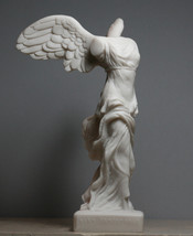 Winged Nike Victory of Samothrace Greek Goddess Handmade Statue Sculptur... - $37.21