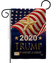 202Trump Keep America Great Burlap - Impressions Decorative Garden Flag G192181- - £18.36 GBP